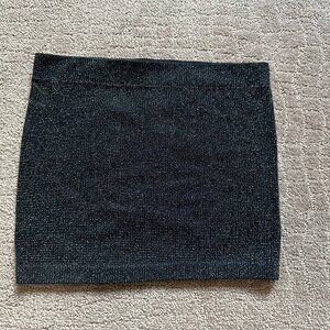 Black Sparkly Stretchy Mini Skirt